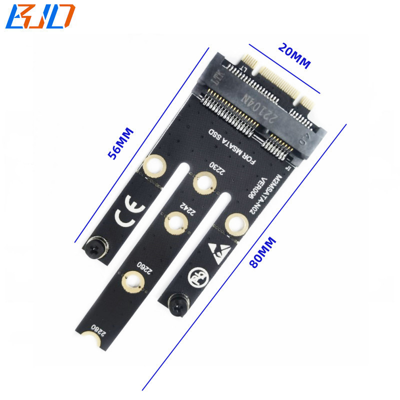 M.2 NGFF B+M Key Interface to mSATA Mini SATA SSD Converter Adapter Card For 2242 2260 2280 MSATA SSD