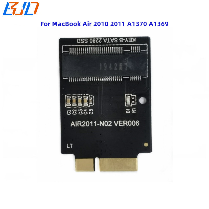 12+6Pin NGFF M.2 Key-B M2 SATA SSD Adapter Card for Macbook Air 2010 2011 A1369 A1370 1375 A1377 MC968 MC969 MC965 MC966