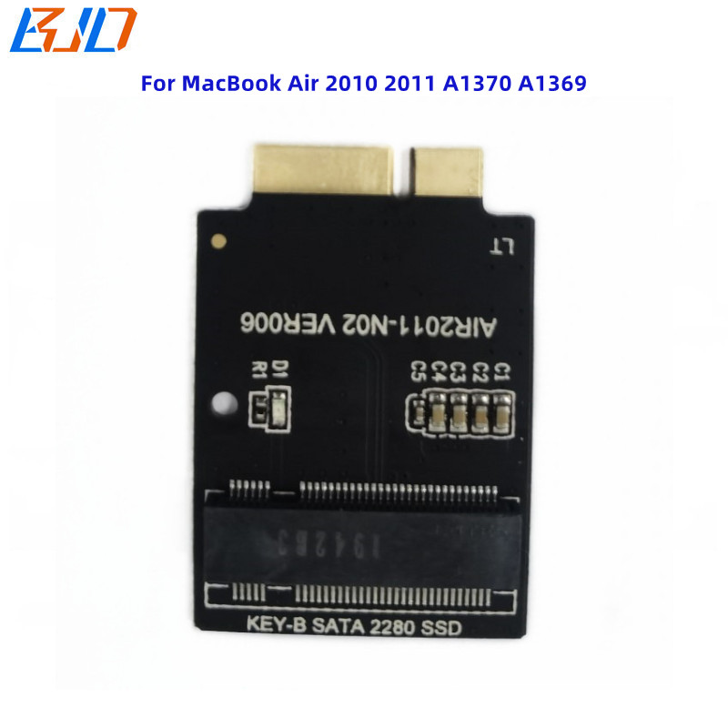 12+6Pin NGFF M.2 Key-B M2 SATA SSD Adapter Card for Macbook Air 2010 2011 A1369 A1370 1375 A1377 MC968 MC969 MC965 MC966