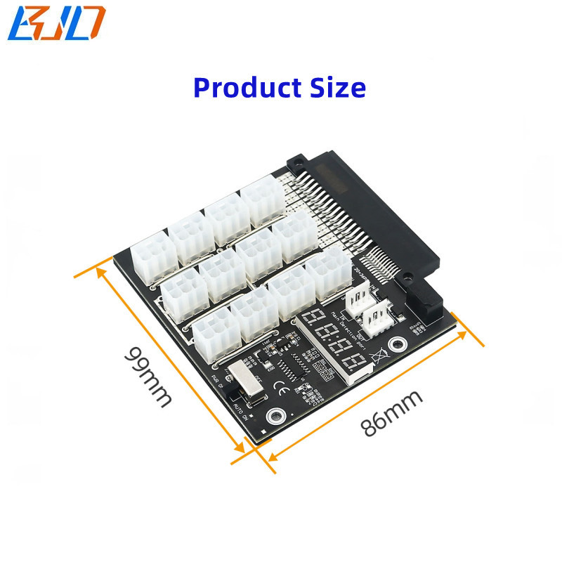 12 Ports ATX 6Pin 6PIN Connector Server Power Supply Breakout Board