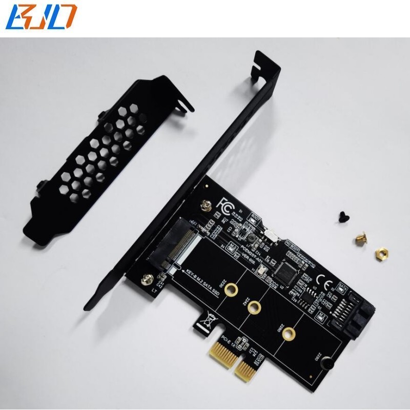 M.2 NGFF Key B SATA SSD Adapter to PCI-E 1X PCIe X1 Expansion Riser Card with Boot Function for Desktop