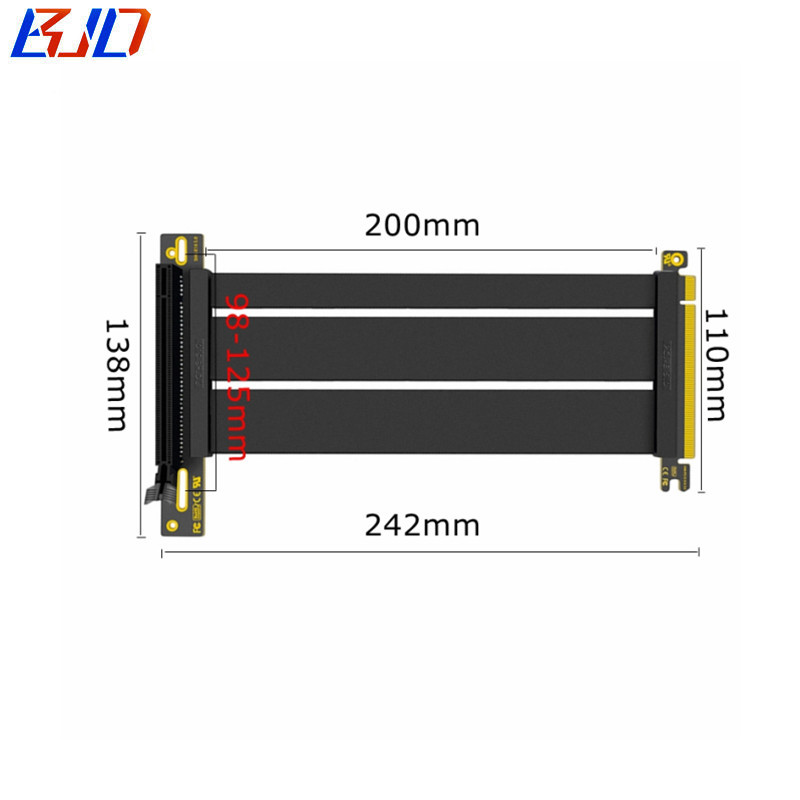PCI-E 5.0 16X GEN5 Graphics Card Extender Riser Extension Cable 10CM-120CM For RTX4070Ti RTX4080Ti RTX4090Ti RX6800XT RX6900XT RX7900XT