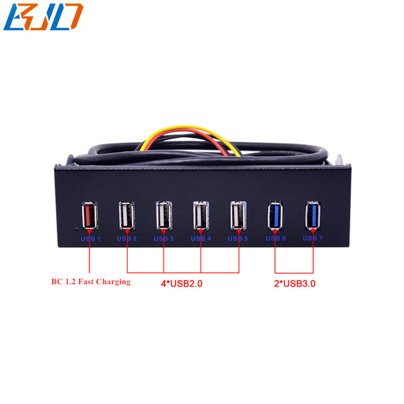 2 * USB 3.0 & 4 x USB 2.0+BC 1.2 Fast Quick Changer Connector 5.25 inch Desktop Optical Drive USB Front Panel