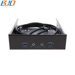 5.25" Desktop Internal Front Panel USB hub 2 x USB 3.0 + HD Audio & Earphone Port For PC Computer Case