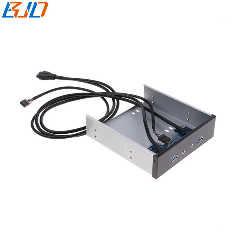 5.25" Desktop Internal Front Panel USB hub 2 x USB 3.0 + HD Audio & Earphone Port For PC Computer Case