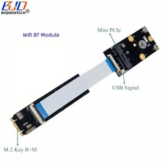 M.2 NGFF Key B+M Key-M Interface to Mini PCI-E MPCIe Slot Wireless Adapter Card 30CM FPC Cable For Wifi BT Module