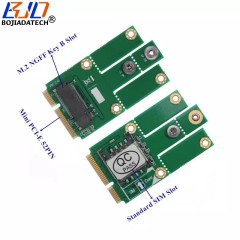 M.2 NGFF Key B to Mini PCI-E MPCIe 52PIN Wireless Adapter Card with SIM Slot for 3G 4G LTE GSM Modem