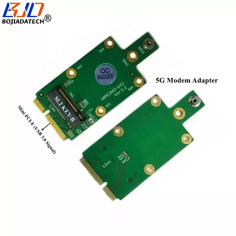 Mini PCI-E Interface USB 3.0 Signal to M.2 NGFF Key B Slot Adapter With 2 * SIM Card Socket for 3042 3052 Type 5G 4G 3G LTE Modem Module