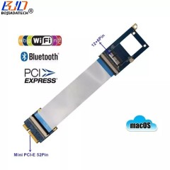BCM94360CD 12+6Pin Wifi BT Module to Mini PCI-E MPCIe 52PIn Adapter Flexible Cable 30CM for Hackintosh
