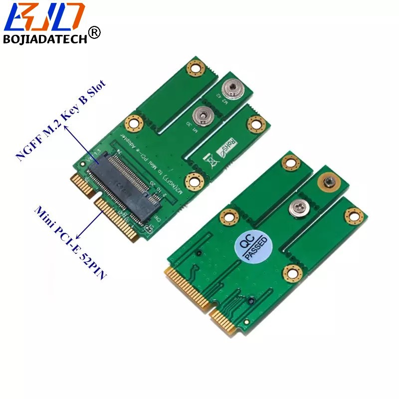 Mini PCI-E MPCIe 52PIN to M.2 NGFF Key B Wireless Adapter Card for GSM GPS GPRS 3G 4G LTE Modem