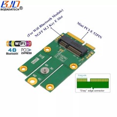 M.2 NGFF Key-E Key A-E Wifi BT Module to Mini PCI-E mPCIe 52Pin Wireless Adapter Card