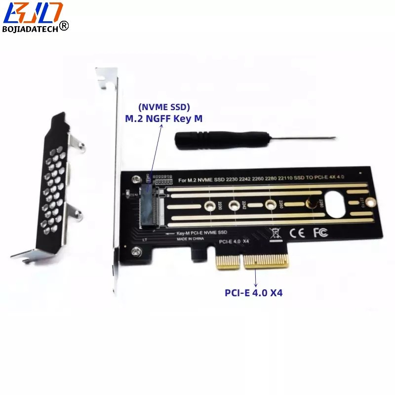 NGFF M2 NVME Key M Slot to PCI-E PCIe 4.0 4X SSD Adapter Riser Card For 2230 2242 2260 2280 22110 M.2 NVME SSD