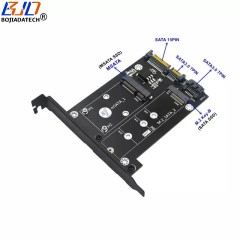 MSATA &amp; M.2 NGFF Key-B Connector to SATA 3.0 7PIN+15PIN Adapter Converter Card with Full Height Profile Bracket For SATA SSD