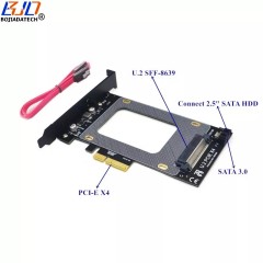 U.2 SFF-8639 Connector to PCI-E 4X PCIe X4 Adapter Riser Card For U.2 NVME SSD / 2.5&quot; SATA SSD