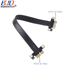 PCI Express PCI-E 3.0 1X to 1X Riser Ribbon Extension Cable Male to Male 20CM