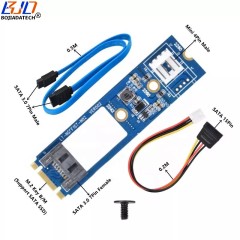 M.2 NGFF to SATA 3.0 7Pin Adapter Riser Card + Mini 4pin to Sata 15Pin Power Cable for 2.5&quot; 3.5&quot; Hard Disk 5.25&quot; Optical Drive