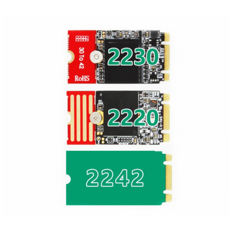 M.2 NGFF NVME SSD Extension Adapter Bracket 2230 To 2242 2260 2280 M2