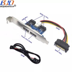 Dual Power Over ESATA Port to USB 9-Pin SATA 7Pin Adapter Converter Card for 2.5&quot; 3.5&quot; Hard Disk