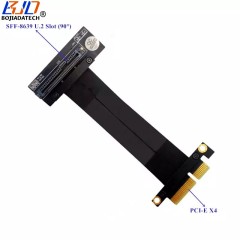 SFF-8639 U.2 U2 Socket to PCI-E 3.0 PCIe 4X Adapter Riser Card Extension Cable 90 Degree 20CM