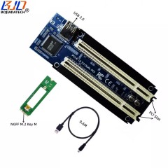 Dual 2 Slot to M.2 NGFF NVME Key M Interface Adapter Expansion Riser Card for Desktop Motherboard Network Card Sound Card