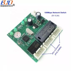 3 Ports 4Pin (PH2.54MM) Connector 100Mbps Ethernet Lan Network Switch 5V DC 0.2A
