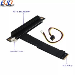 PCI-E 16X PCIe X16 Slot to M.2 NGFF Key-M Adapter Riser Card Extension Cable 20CM
