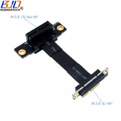 PCI-E PCIe 3.0 1X to X1 Riser Card Flexible Extension Cable 90 Degree Right Angle with Magnetic pad 20CM