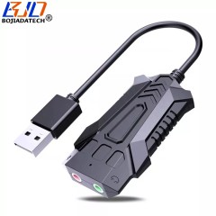 USB 2.0 Audio Stereo Sound Card with Headphone and Microphone Jack for Windows Linux PC Laptops PS4