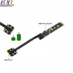 M.2 NGFF Key M SSD Slot to Mini PCI-E MPCIe Adapter Riser Flexible Extension Cable 20CM