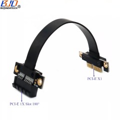 PCI-E 3.0 1X to PCIe X1 Riser Flexible Extension Cable 180 Degree 20CM