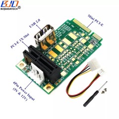 PCI-E 1X Slot to Mini PCIE MPCIe 52Pin Adapter Riser Card + USB 2.0 Connector for Desktop