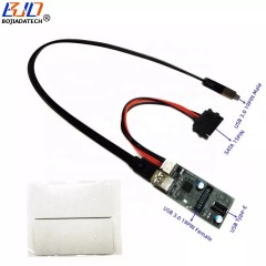 USB 3.0 19PIN Type-E Socket to USB 19PIN Male Cable &amp; SATA 15Pin Power Connector for Desktop Front Panel