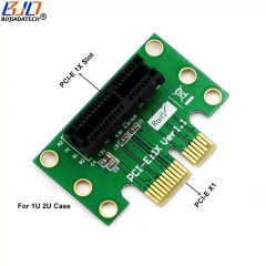 PCI Express PCI-E 1X Slot to PCIe X1 Adapter Converter Card Right Angle 90 Degree for 1U 2U Computer Server Case
