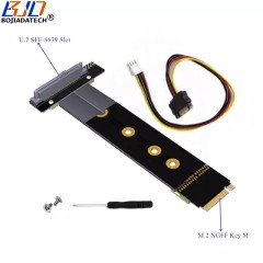 U.2 SFF-8639 U2 Connector to M.2 NGFF Key-M NVME SSD Adapter Riser Card Extension Cable 20CM