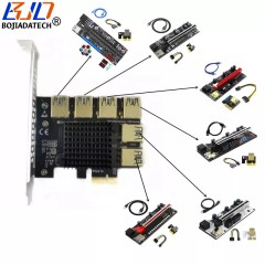 6 * USB 3.0 (PCIE Signal) to PCI-E 1X Expansion Card PCIe X1 Adapter Riser Card for Graphics Card GPU Risers