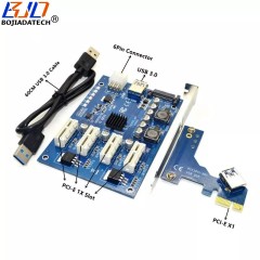 4 x PCI-E 1X Slot to PCI Express PCIe X1 Adapter Expansion Riser Card for GPU Riser