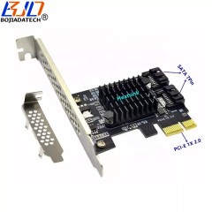 SATA3 PCI-E X1 Controller Card 2 * SATA 3.0 Connector to PCIe 1X Adapter Expansion Riser Card 6Gbps For Hard Disk