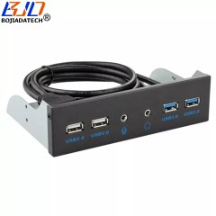 5.25&quot; Desktop Front Panel 2 USB 3.0 + 2 * USB 2.0 &amp; HD Audio Earphone Plug and Play For PC Computer Case