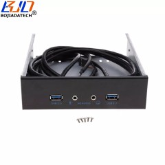 5.25&quot; Desktop Internal Front Panel USB hub 2 x USB 3.0 + HD Audio &amp; Earphone Port For PC Computer Case