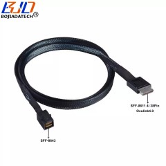 Mini SAS HD SFF-8643 to Oculink 4.0 SFF-8611 4i Hard Disk Data Extension Cable 12Gbps 1M