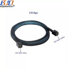 Mini SAS SFF-8643 to SFF-8643 Connector Server Hard Disk HD Data Extension Cable 12Gbps 100CM