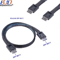 OCuLink PCIe SFF-8611 4i to OCuLink SFF8611 SSD Data Active Extension Cable 1M