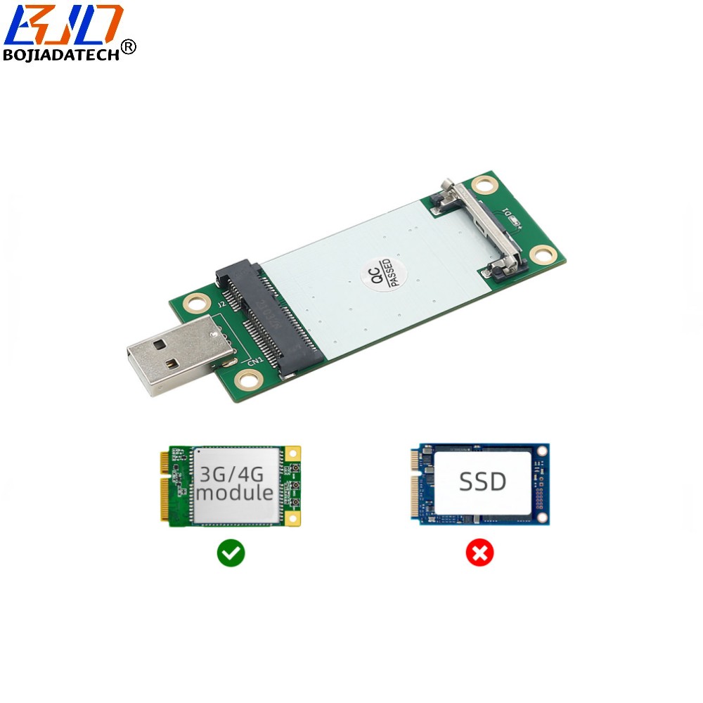 Mini PCI-E MPCIe 52Pin to USB 2.0 Converter Adapter Standard SIM Card Slot VER 2.0 For GSM GPRS GPS 3G 4G LTE Module Modem