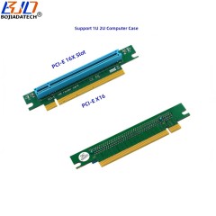 PCI Express 16x PCI-E x16 Male to Female Converter Riser Card Adapter 90 Degree Slot For 1U 2U Chassis Case