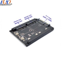 Dual MSATA Slot to 2.5&quot; SATA 22PIN 7+15PIN Connector Adapter Converter Card For 2 MSATA SSD