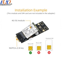 M.2 NGFF Key B to Key-B Interface Wireless Adapter NANO SIM Card Slot For 5G 4G 3G Modem Module
