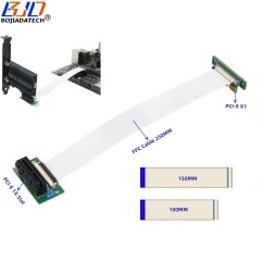 PCI Express PCI-E 1X Slot 90 Degree To PCIe X1 Adapter Riser Card 25CM Flexible FPC Cable Vertical Plug For Desktop Motherboard