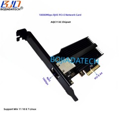 10000Mbps PCI-E Network Card AQC113C 10G RJ45 Port PCIE X4 Ethernet Lan Adapter Support Win 7 8 10 11 Linux
