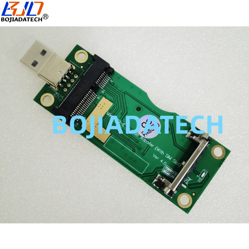 USB 2.0 Connector Mini PCI-E 52Pin Wireless Module Adapter SIM Card Slot VER 4.0 For 3G 4G LTE GSM Modem