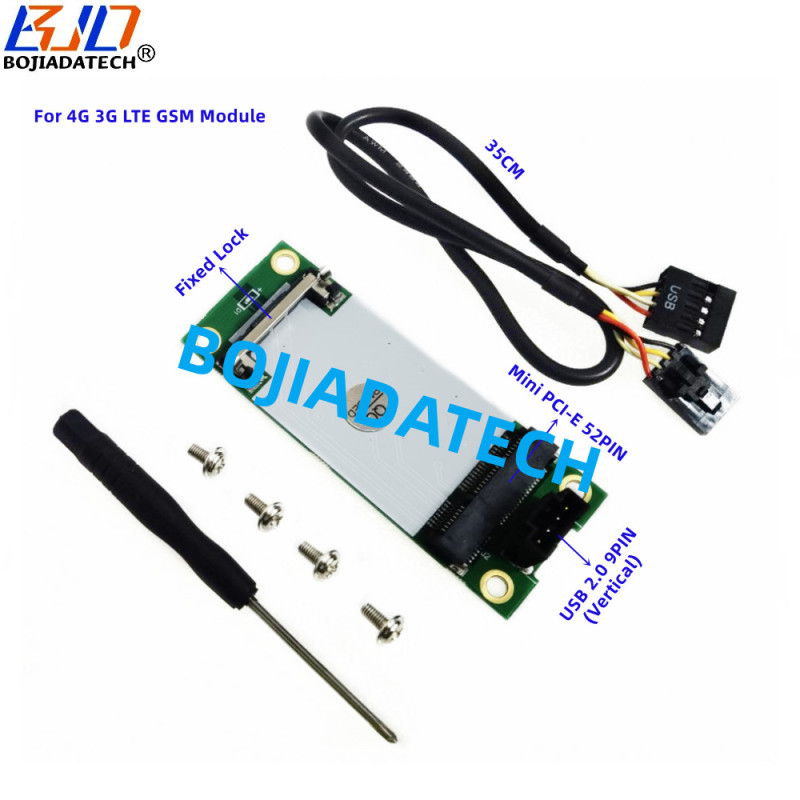 Mini PCI-E MPCIe to USB 2.0 9Pin Vertical Wireless Module Adapter With SIM Card Slot Version 2.0 For 3G 4G LTE GSM Modem